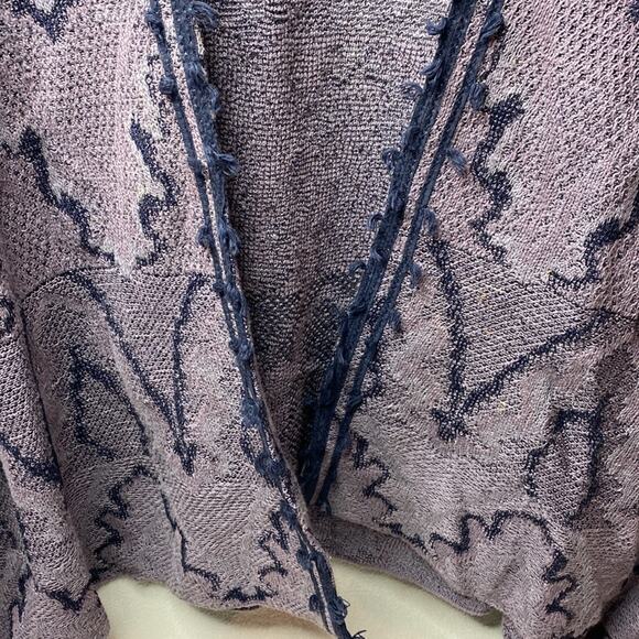 Free People Purple open front knit cardigan size small - Picture 3 of 6